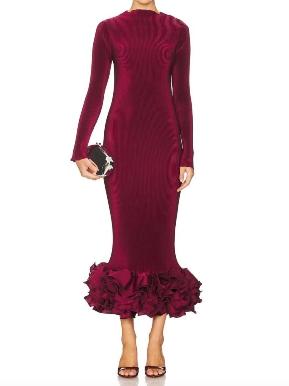 L'IDEE Campbell Cocktail Dress in Wine